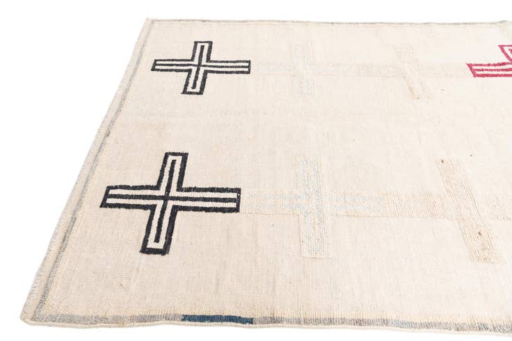 Detail image of 5' 8 x 9' 5 Hand Knotted Moroccan Wool Rug