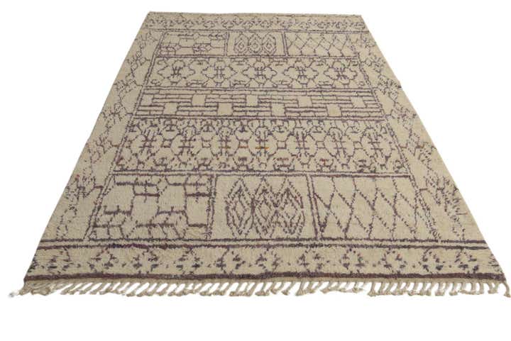 6' x 9' 1 Hand Knotted Moroccan Wool Rug