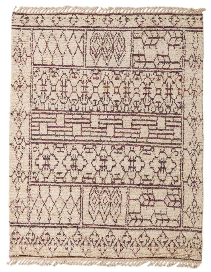 Detail image of 6' x 9' 1 Hand Knotted Moroccan Wool Rug