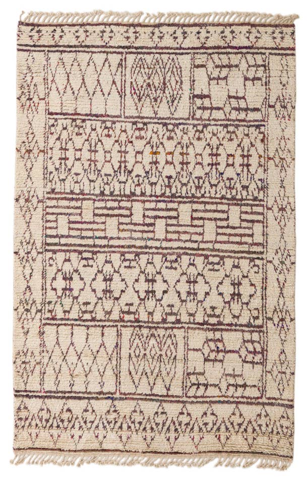 Detail image of 6' x 9' 1 Hand Knotted Moroccan Wool Rug