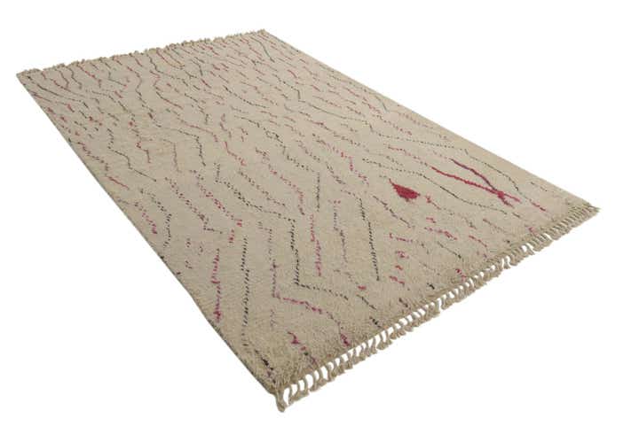 5' 10 x 9' 2 Hand Knotted Moroccan Wool Rug