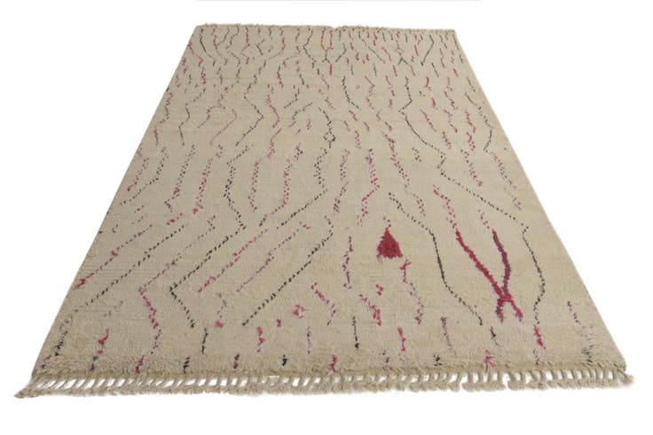 Detail image of 5' 10 x 9' 2 Hand Knotted Moroccan Wool Rug