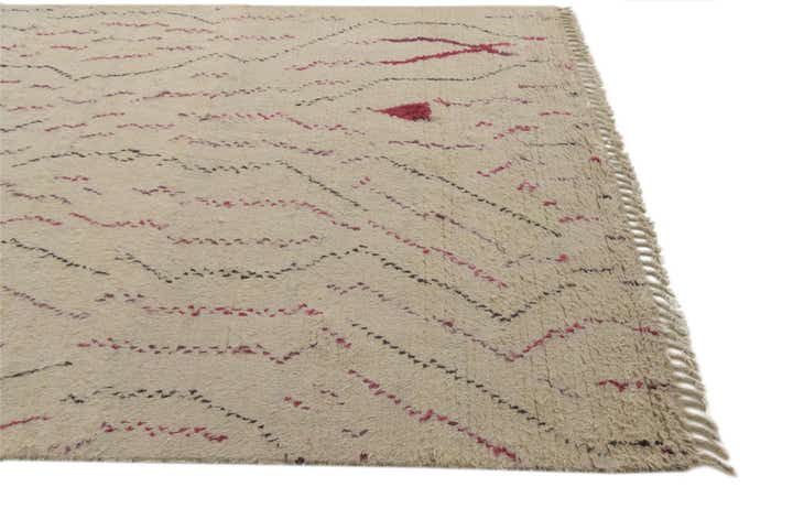 5' 10 x 9' 2 Hand Knotted Moroccan Wool Rug