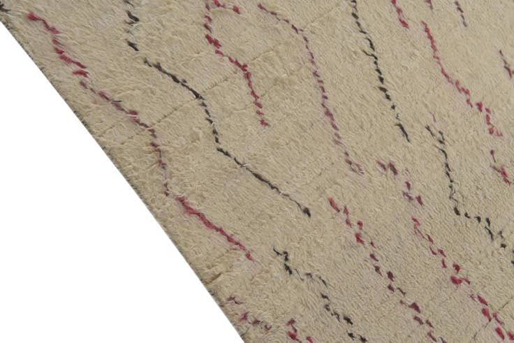 Detail image of 5' 10 x 9' 2 Hand Knotted Moroccan Wool Rug