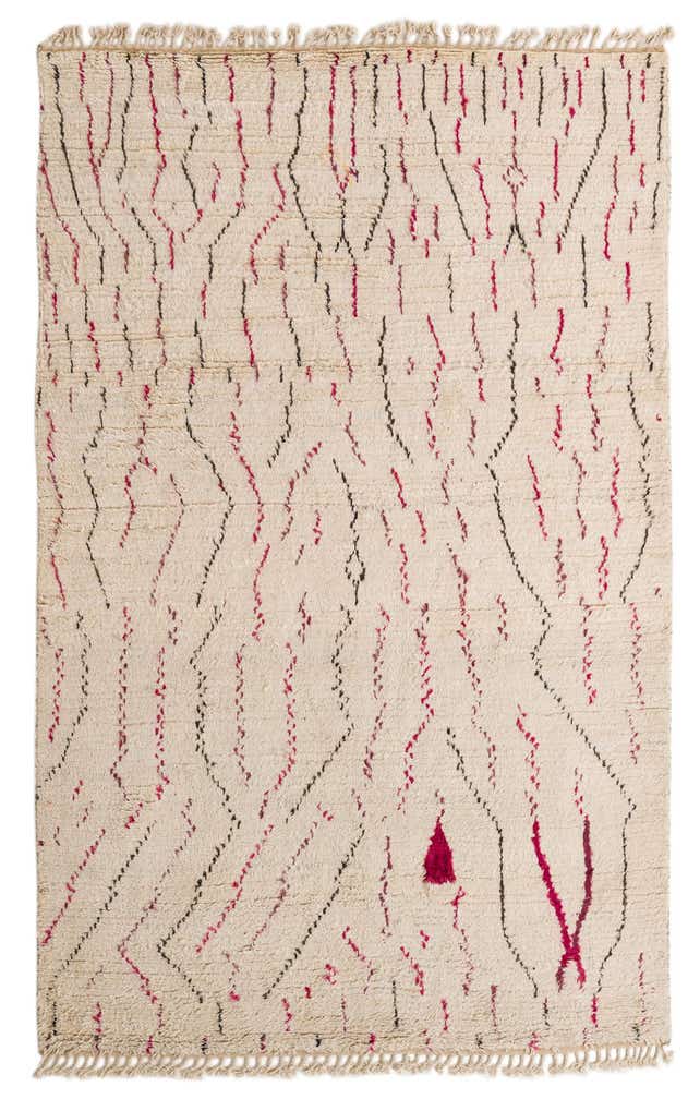 5' 10 x 9' 2 Hand Knotted Moroccan Wool Rug