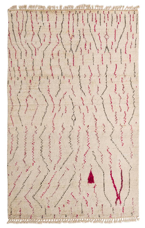 Detail image of 5' 10 x 9' 2 Hand Knotted Moroccan Wool Rug