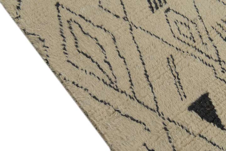 8' x 10' 6 Hand Knotted Moroccan Wool Rug