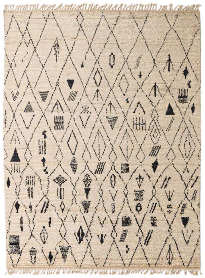 8' x 10' 6 Hand Knotted Moroccan Wool Rug