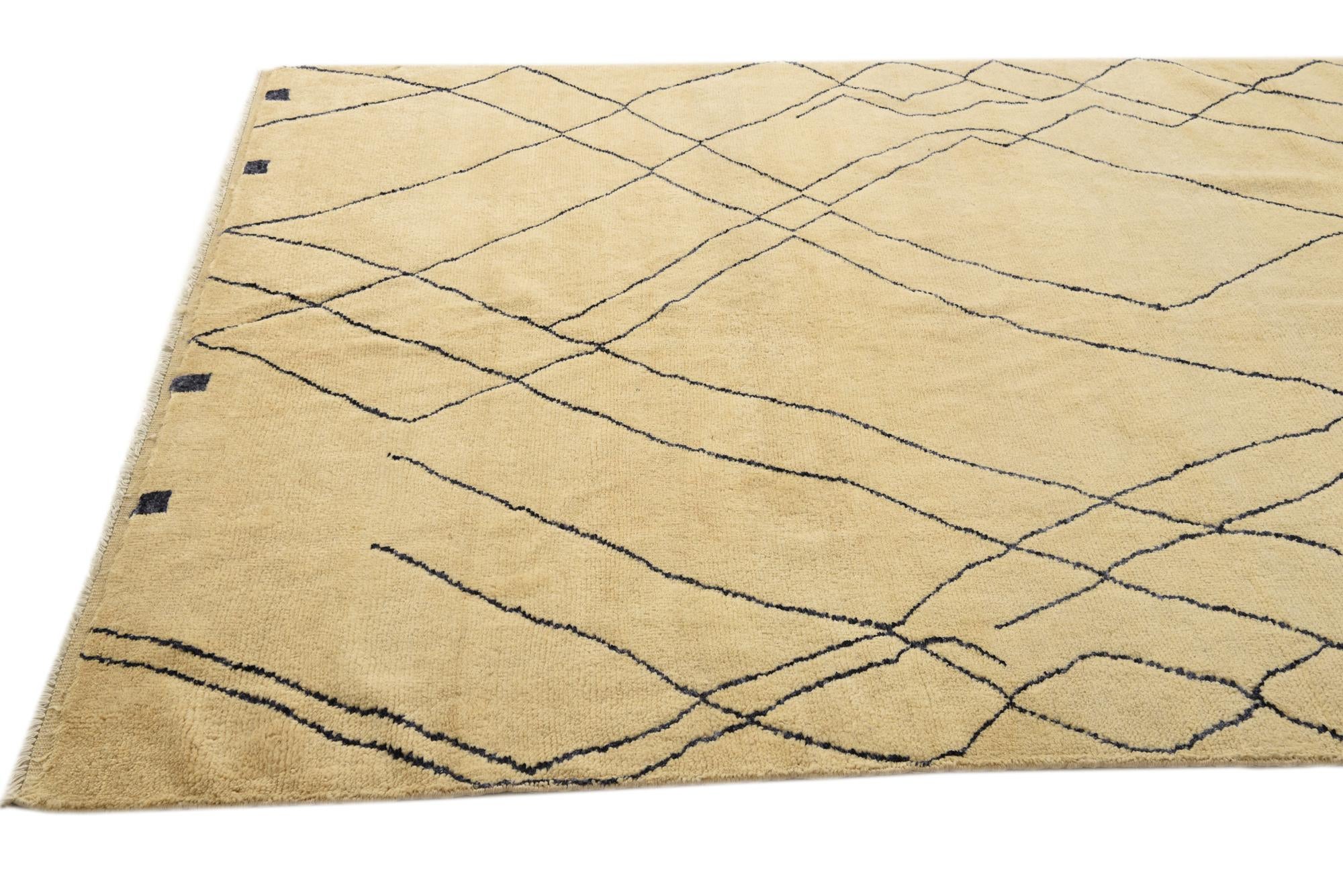 6' 6 x 10' 4 Hand Knotted Moroccan Wool Rug