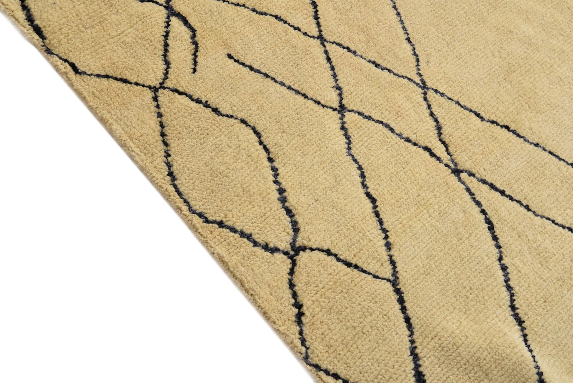 6' 6 x 10' 4 Hand Knotted Moroccan Wool Rug