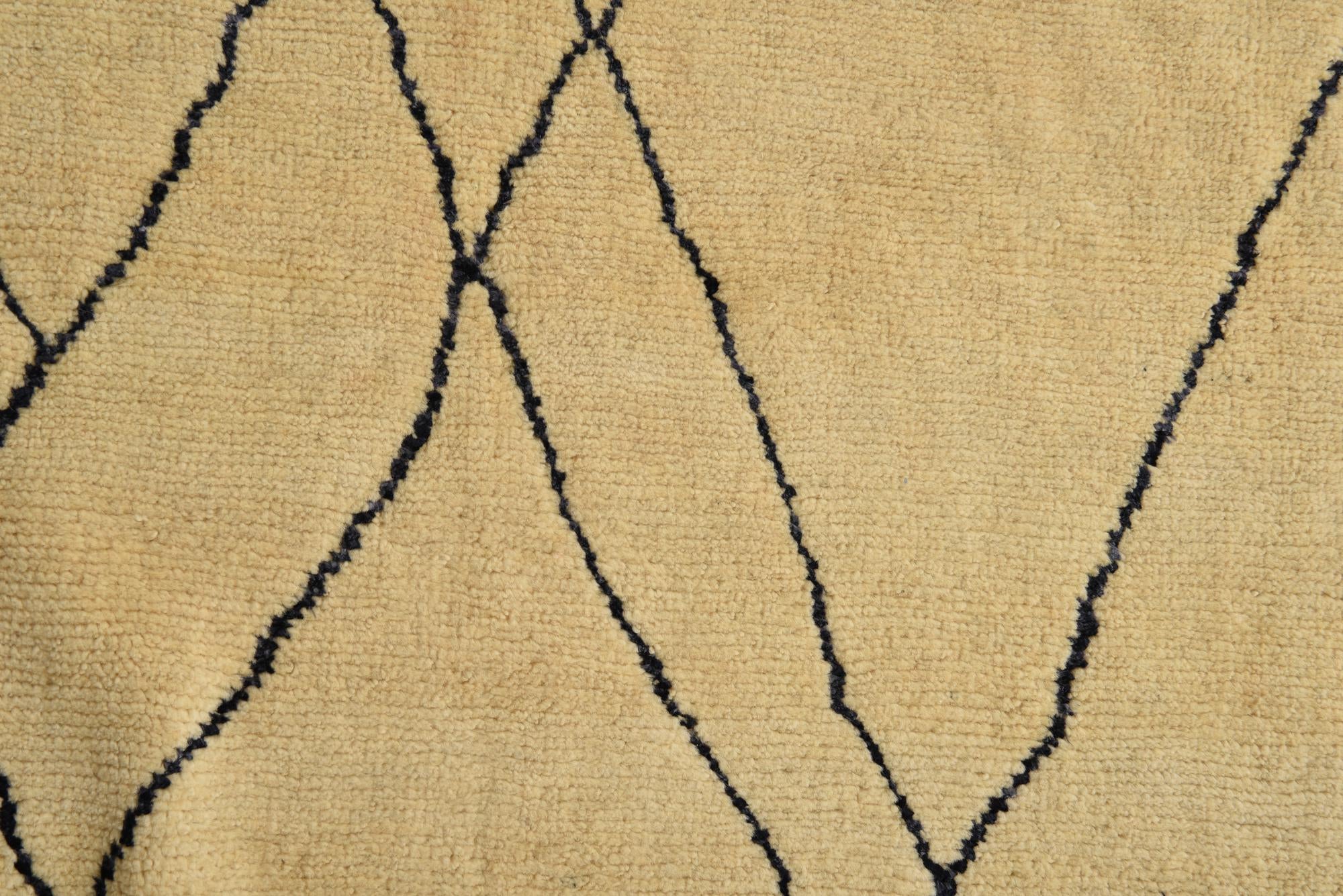 6' 6 x 10' 4 Hand Knotted Moroccan Wool Rug