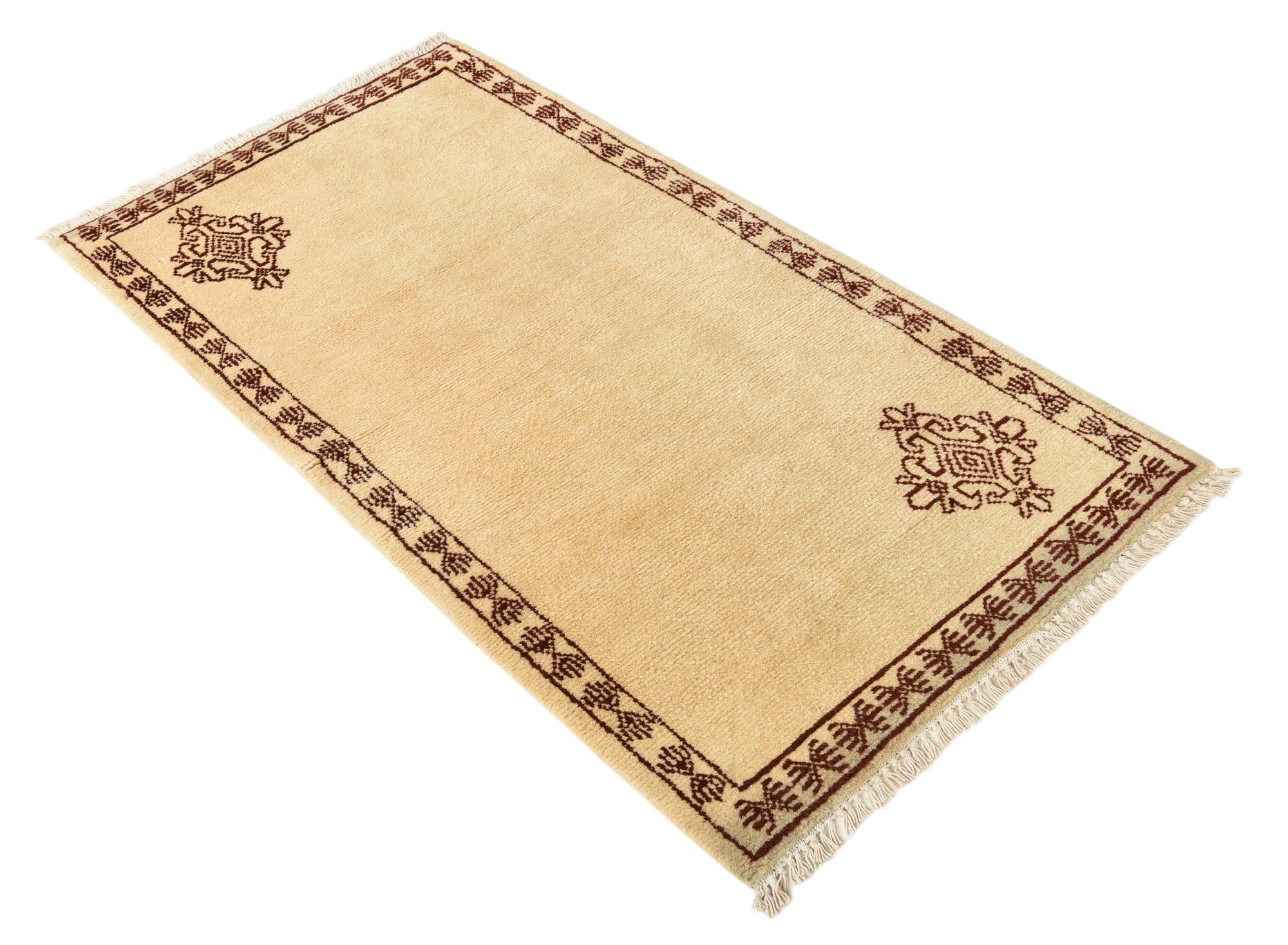 2' 8 x 5' 1 Hand Knotted Moroccan Wool Rug