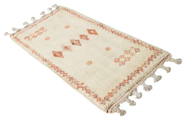2' 4 x 4' 10 Hand Knotted Moroccan Wool Rug