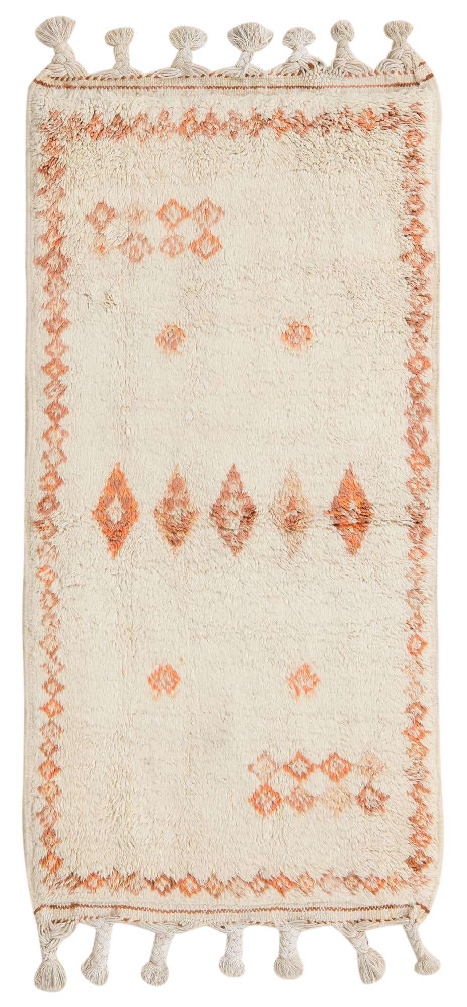 2' 4 x 4' 10 Hand Knotted Moroccan Wool Rug