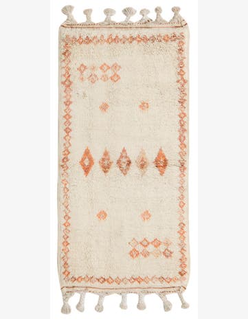 2' 4 x 4' 10 Hand Knotted Moroccan Wool Rug