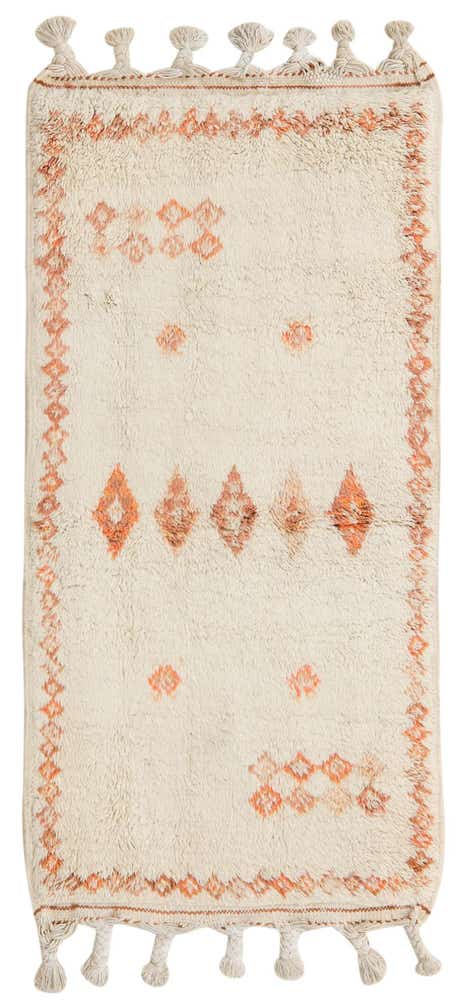 2' 4 x 4' 10 Hand Knotted Moroccan Wool Rug