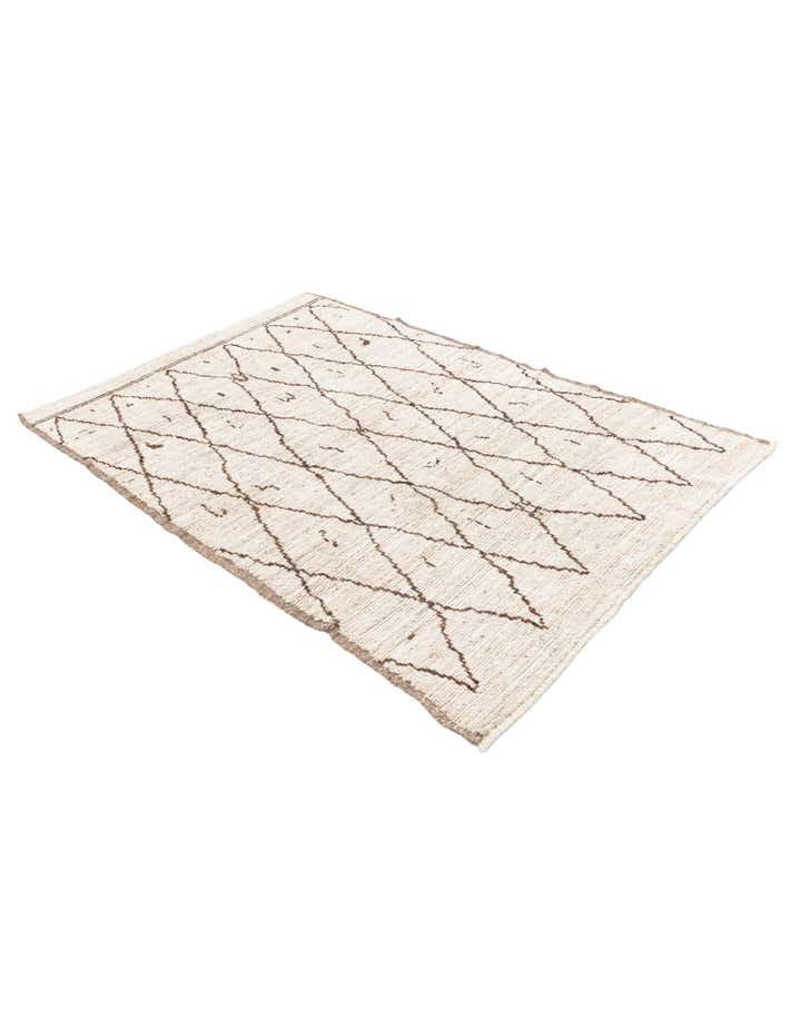 4' 2 x 6' 3 Hand Knotted Moroccan Wool Rug