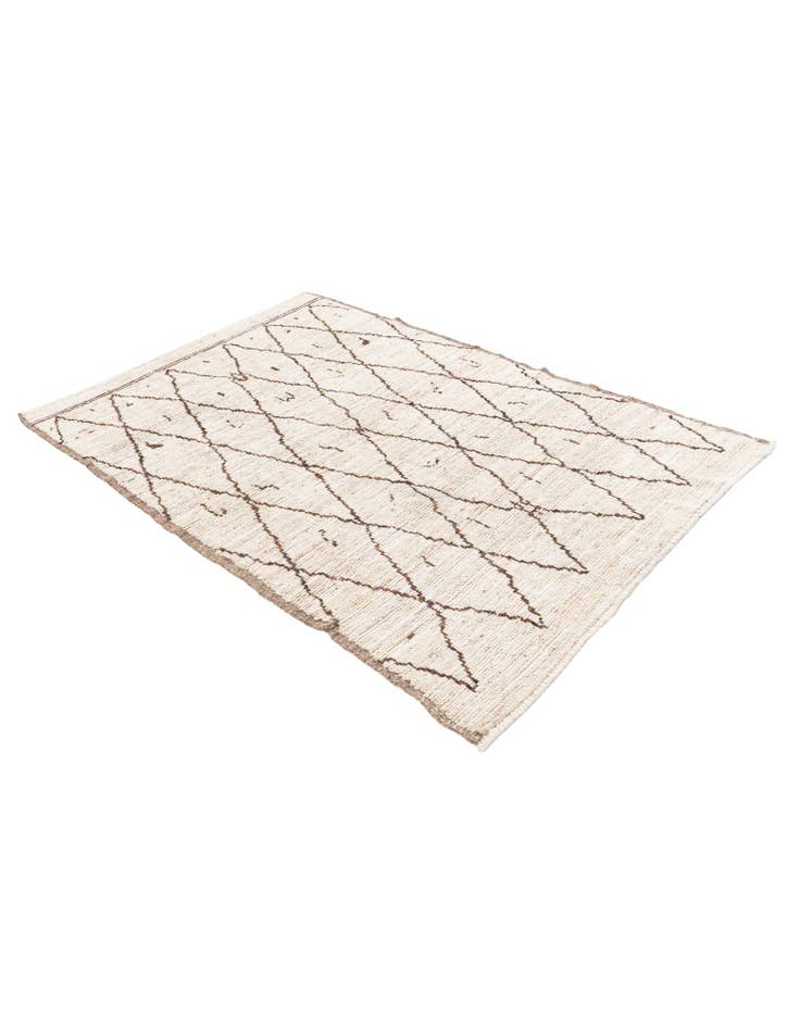Detail image of 4' 2 x 6' 3 Hand Knotted Moroccan Wool Rug