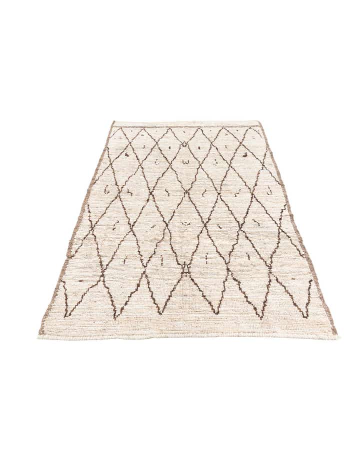 4' 2 x 6' 3 Hand Knotted Moroccan Wool Rug