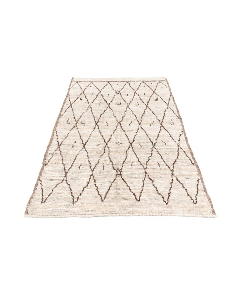 Detail image of 4' 2 x 6' 3 Hand Knotted Moroccan Wool Rug