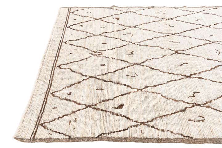 4' 2 x 6' 3 Hand Knotted Moroccan Wool Rug