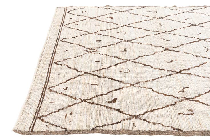 Detail image of 4' 2 x 6' 3 Hand Knotted Moroccan Wool Rug