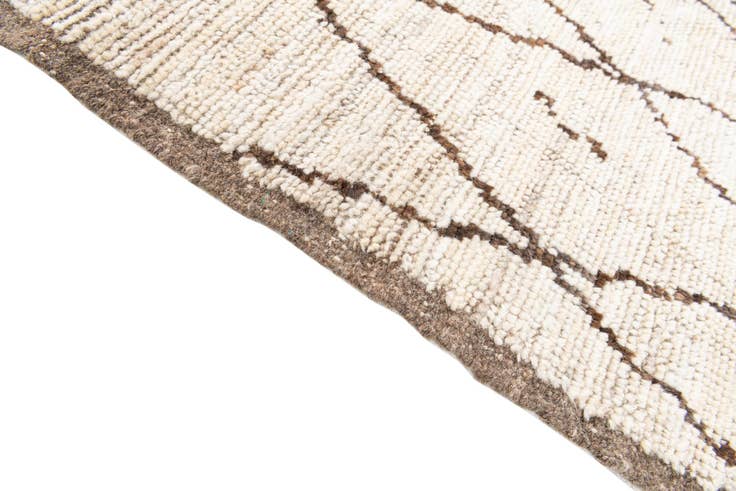 Detail image of 4' 2 x 6' 3 Hand Knotted Moroccan Wool Rug