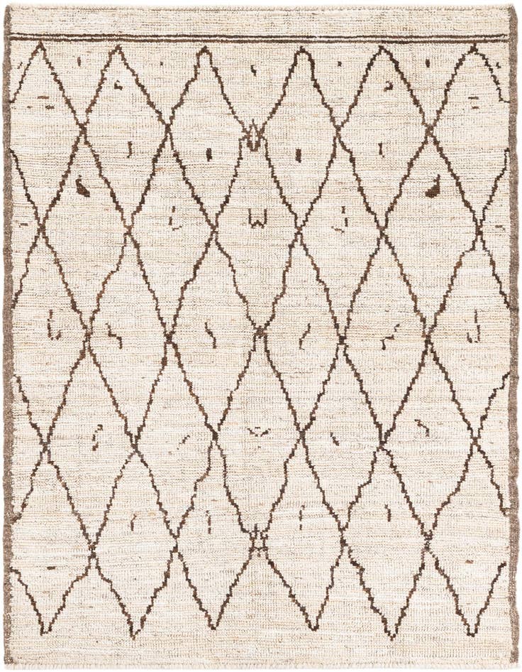 Detail image of 4' 2 x 6' 3 Hand Knotted Moroccan Wool Rug