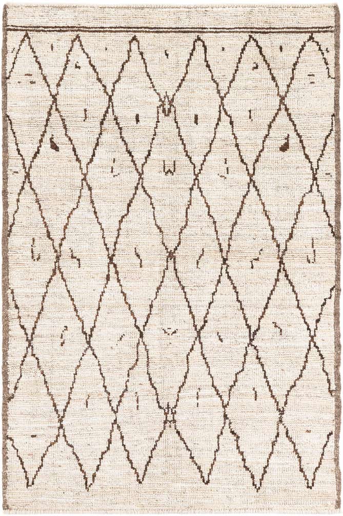 4' 2 x 6' 3 Hand Knotted Moroccan Wool Rug