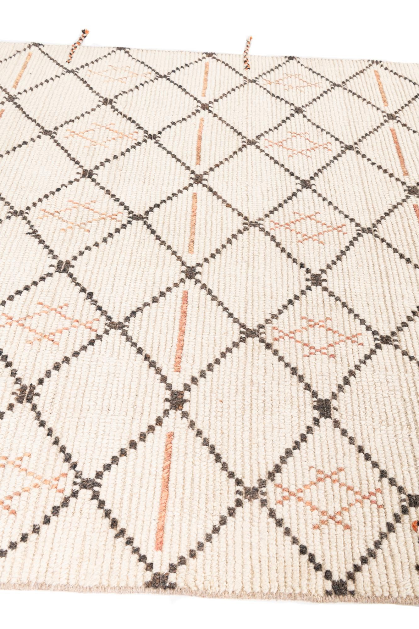 6' x 9' Hand Knotted Moroccan Wool Rug