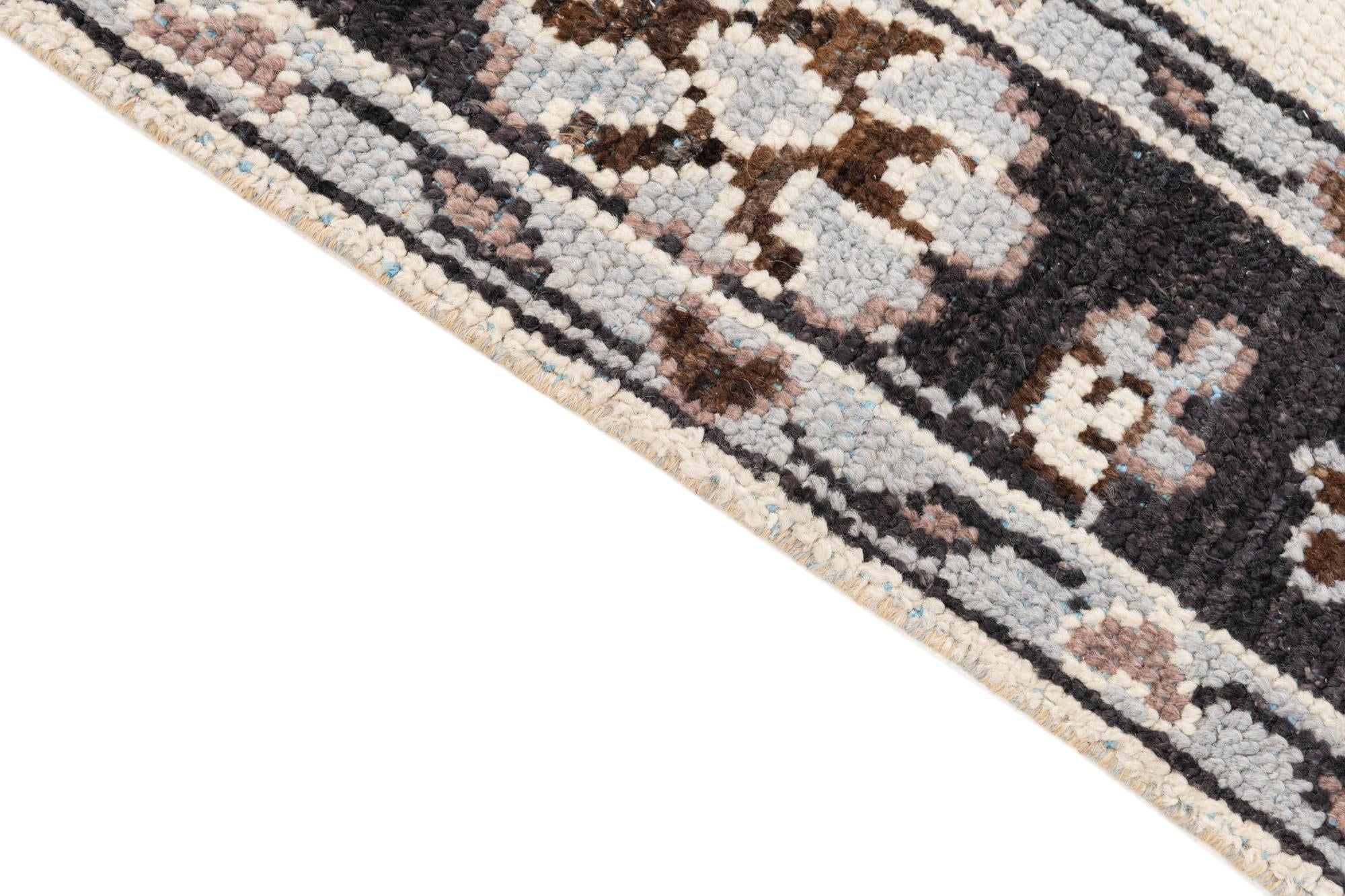 5' 10 x 9' 3 Hand Knotted Moroccan Wool Rug