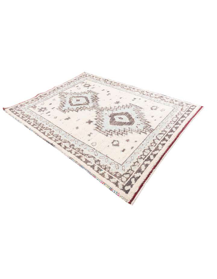 5' 4 x 7' 2 Hand Knotted Moroccan Wool Rug