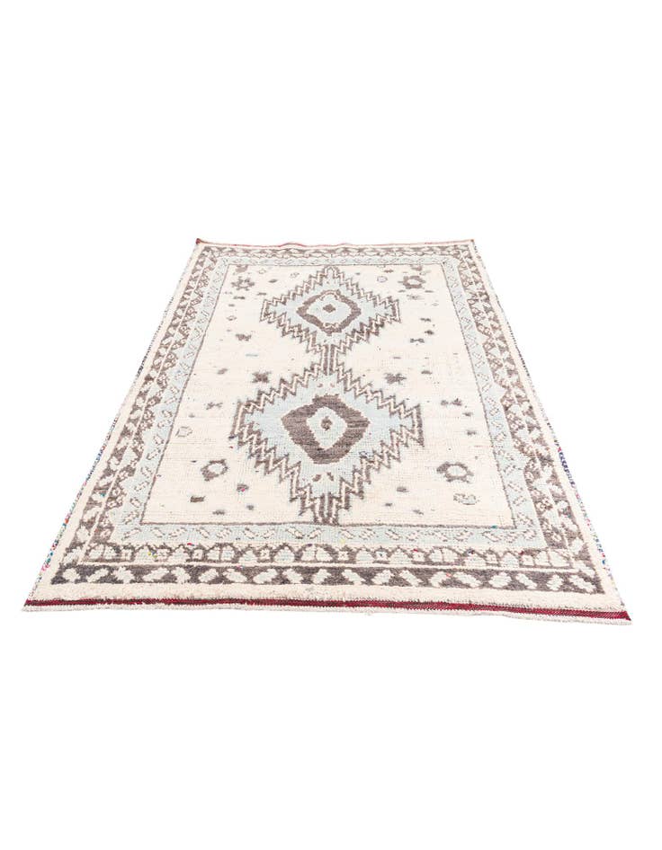 Detail image of 5' 4 x 7' 2 Hand Knotted Moroccan Wool Rug