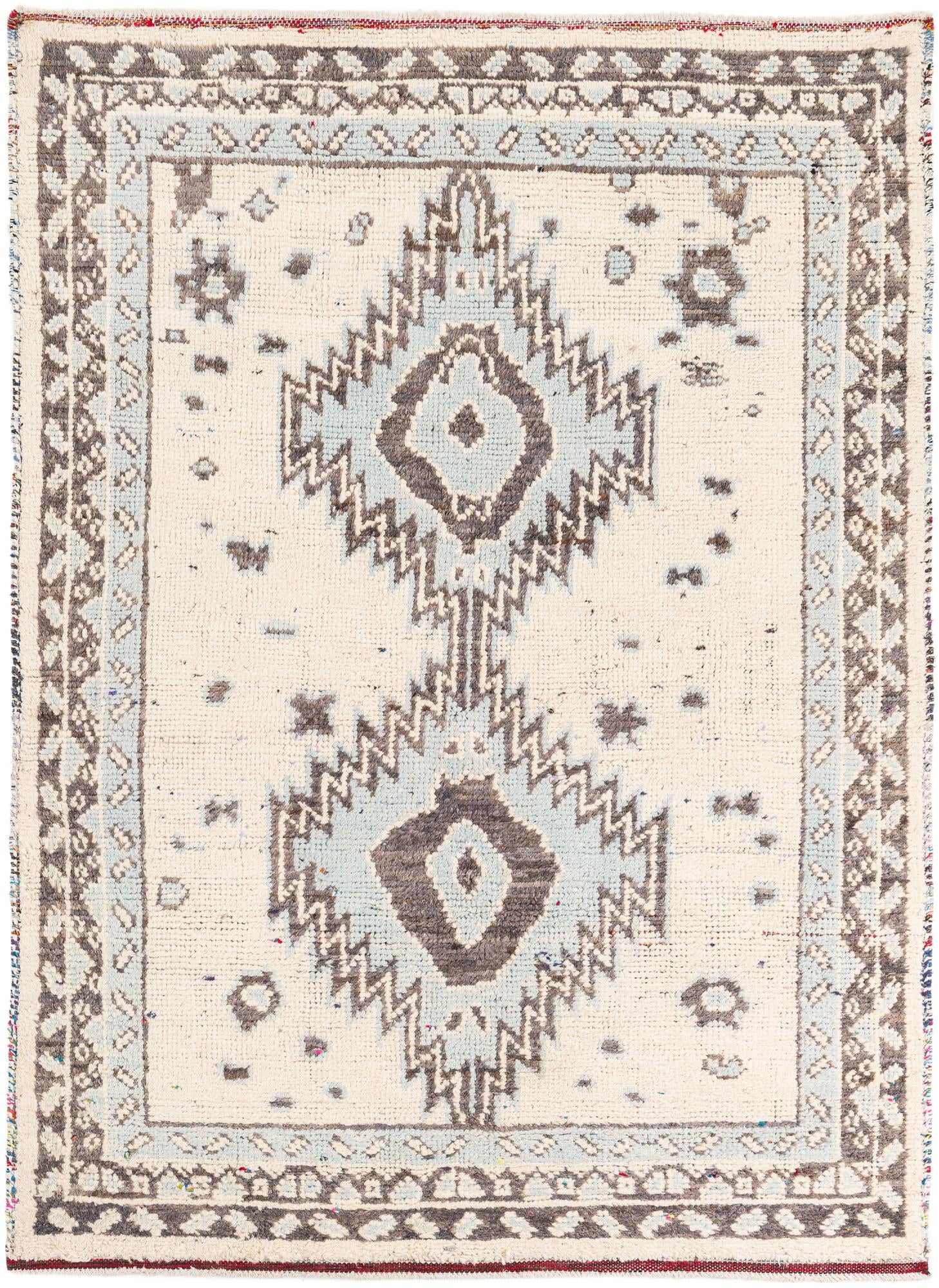 5' 4 x 7' 2 Hand Knotted Moroccan Wool Rug