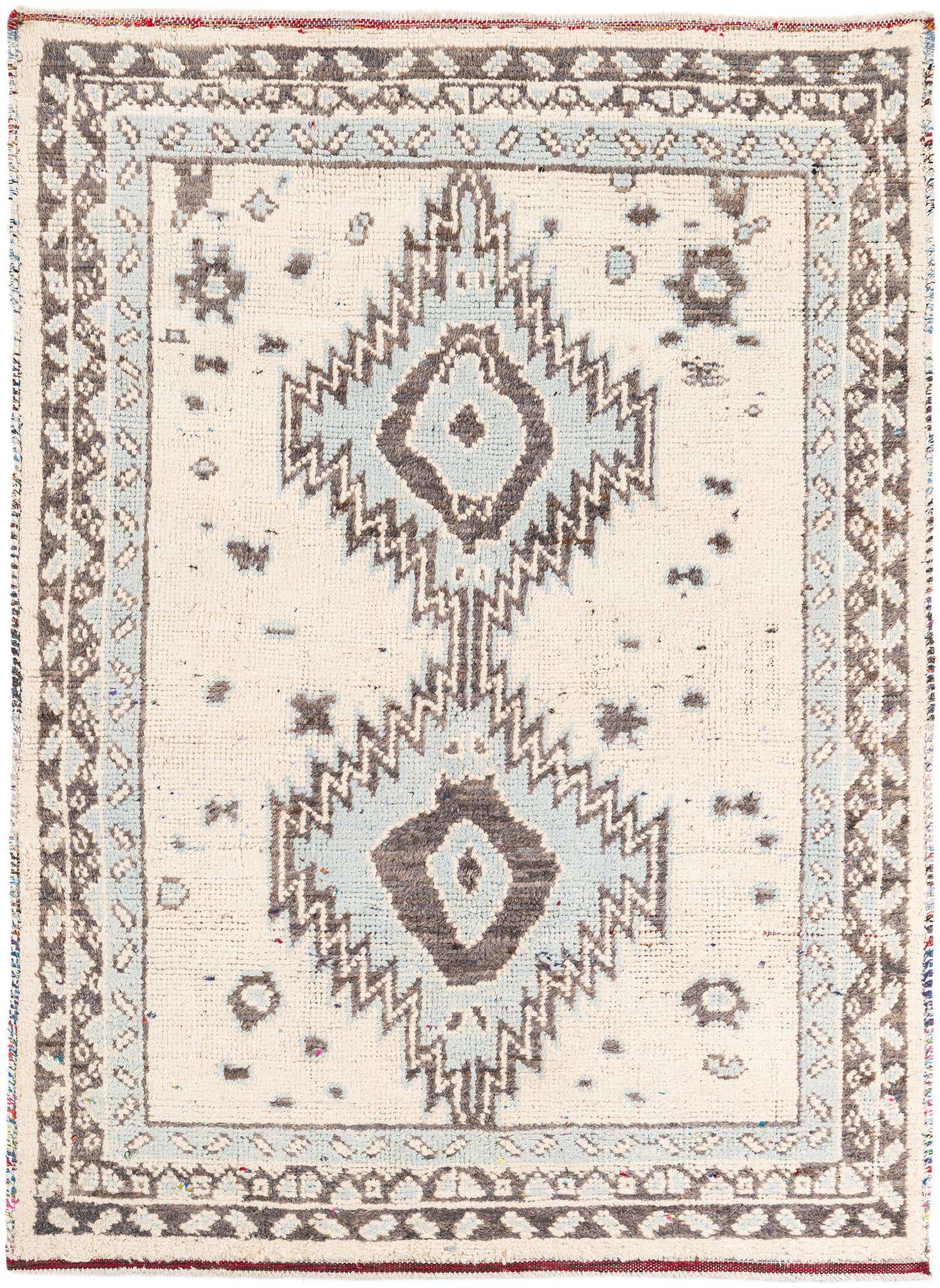 5' 4 x 7' 2 Hand Knotted Moroccan Wool Rug