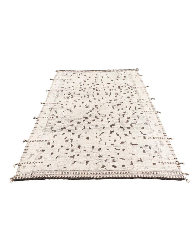 Detail image of 5' 4 x 7'  Hand Knotted Moroccan Wool Rug