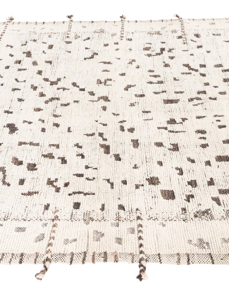 Detail image of 5' 4 x 7'  Hand Knotted Moroccan Wool Rug