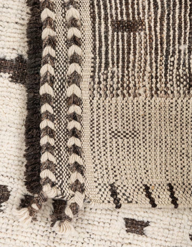 Detail image of 5' 4 x 7'  Hand Knotted Moroccan Wool Rug