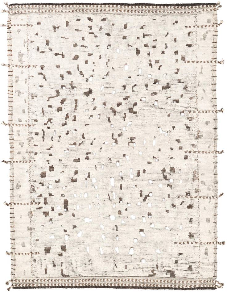 Detail image of 5' 4 x 7' Hand Knotted Moroccan Wool Rug