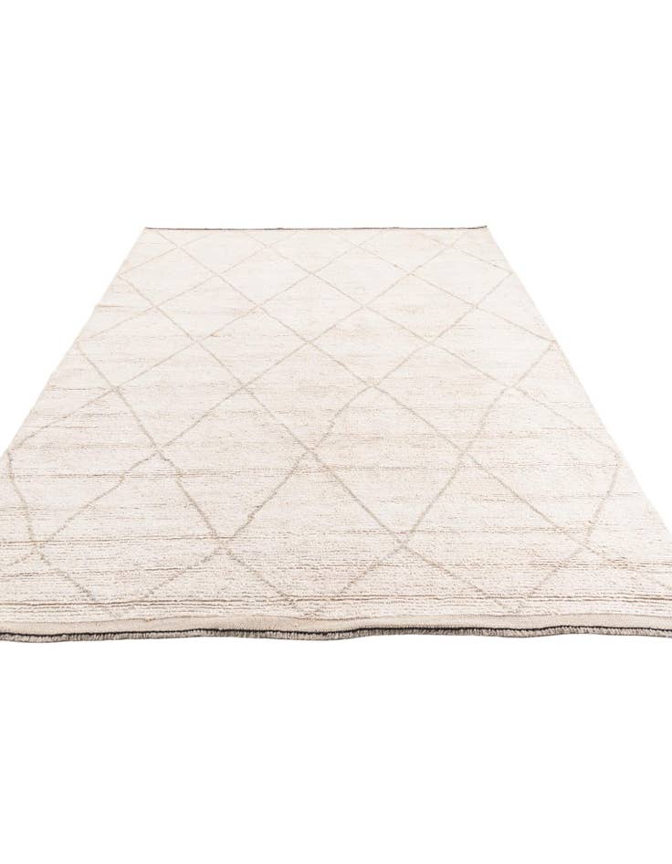Detail image of 6' 8 x 8' 10 Hand Knotted Moroccan Wool Rug