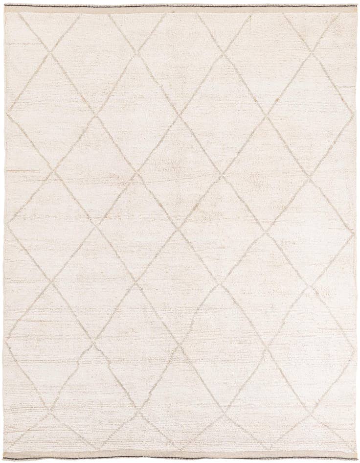 Detail image of 6' 8 x 8' 10 Hand Knotted Moroccan Wool Rug