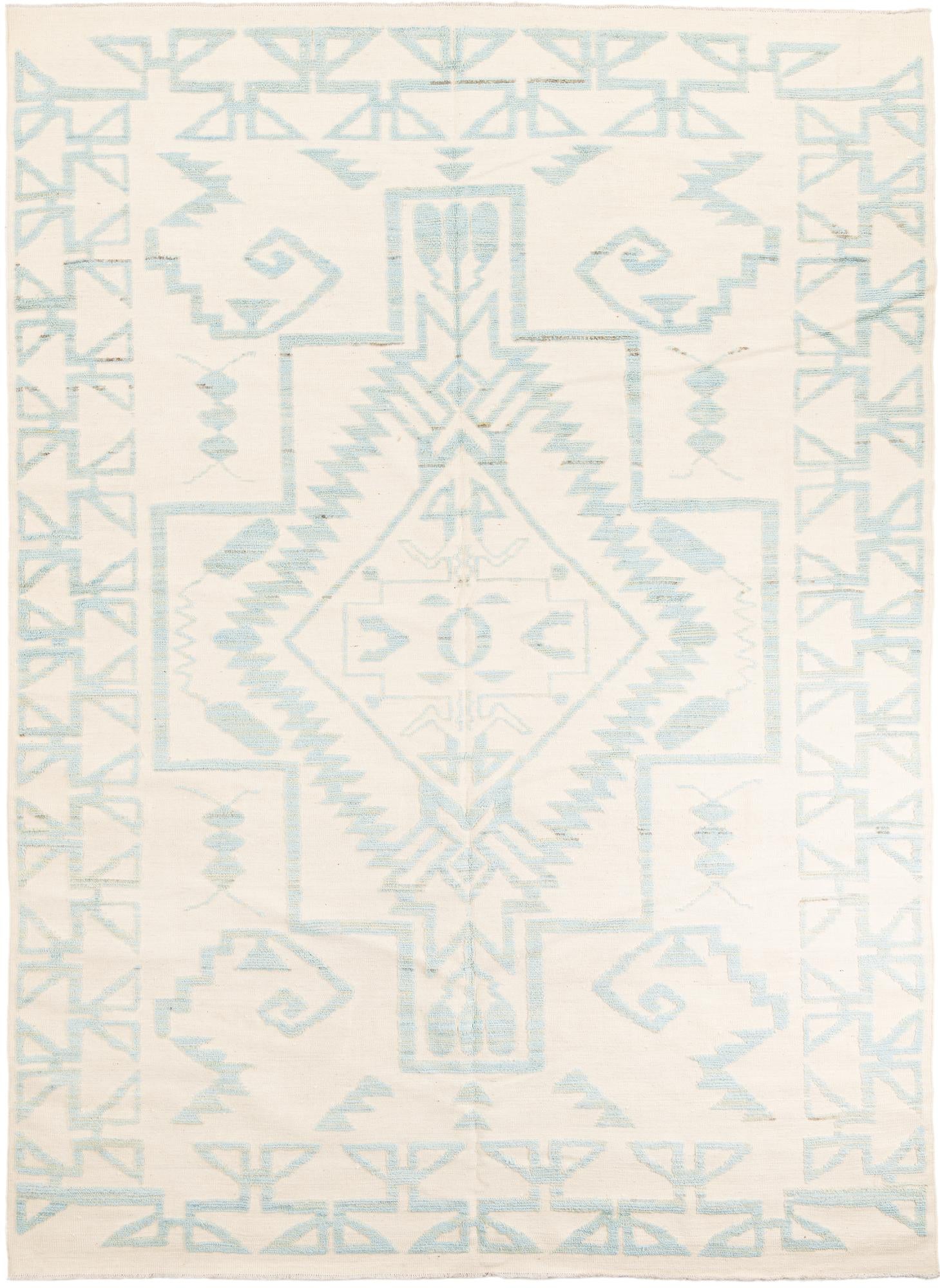 8' 10 x 12' 5 Hand Knotted Moroccan Wool Rug
