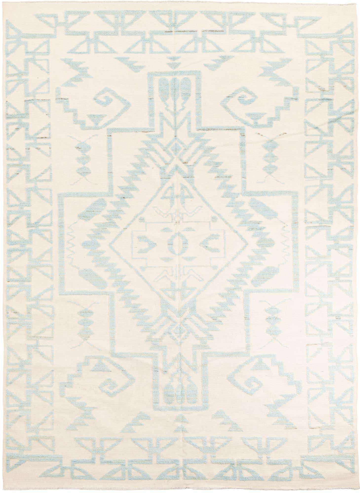 8' 10 x 12' 5 Hand Knotted Moroccan Wool Rug