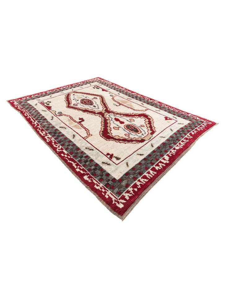Detail image of 6' 7 x 9' Hand Knotted Moroccan Wool Rug