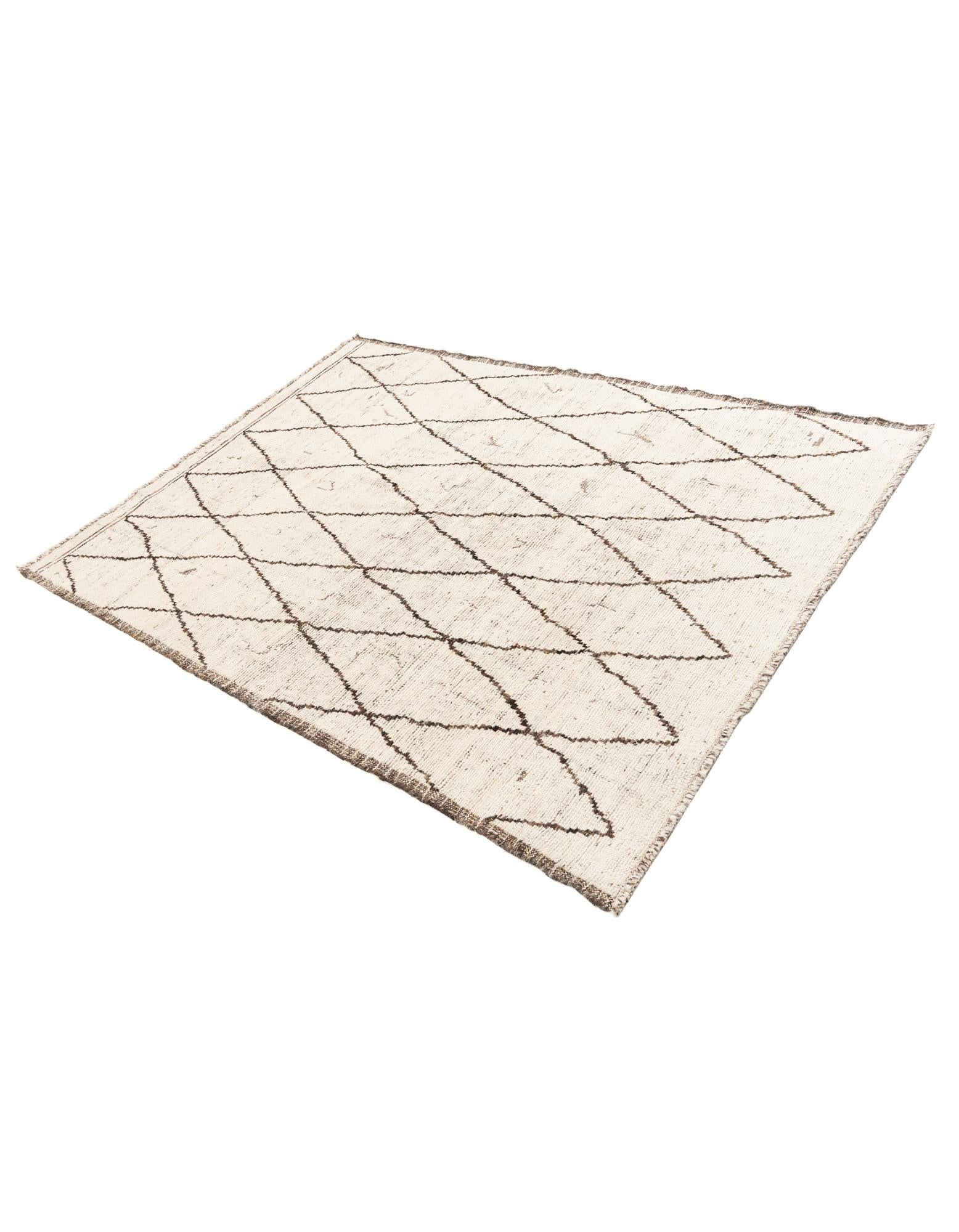 5' 4 x 7' 2 Hand Knotted Moroccan Wool Rug
