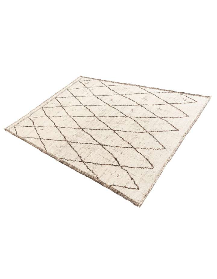 5' 4 x 7' 2 Hand Knotted Moroccan Wool Rug