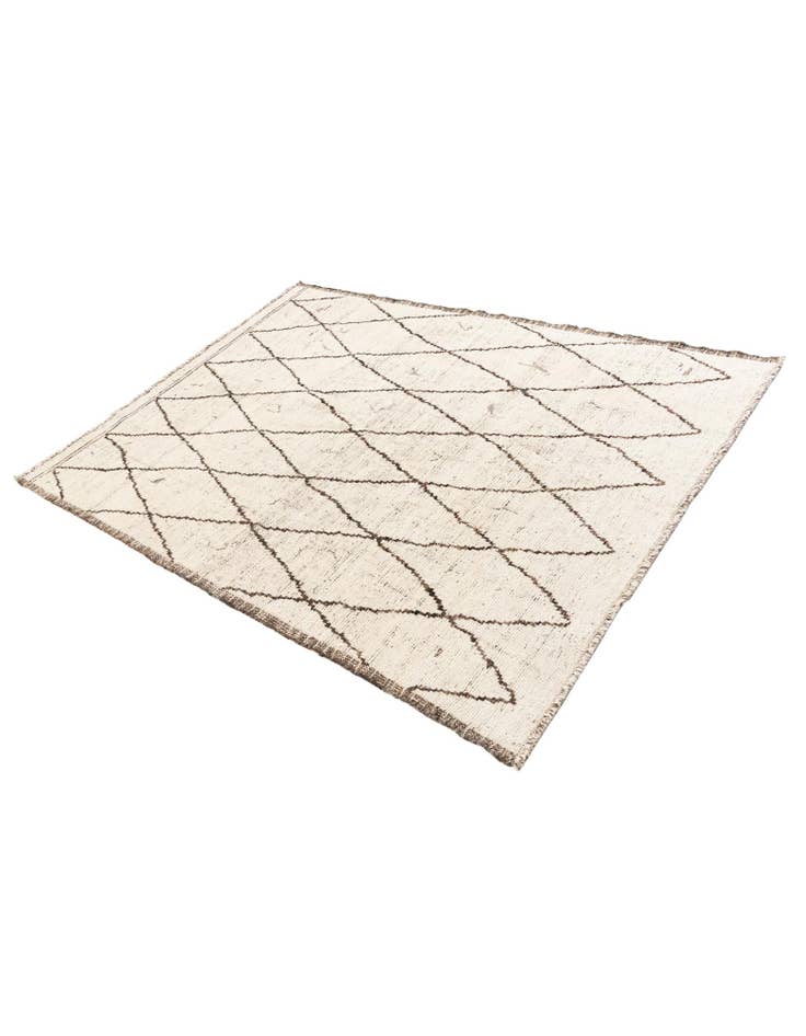 Detail image of 5' 4 x 7' 2 Hand Knotted Moroccan Wool Rug
