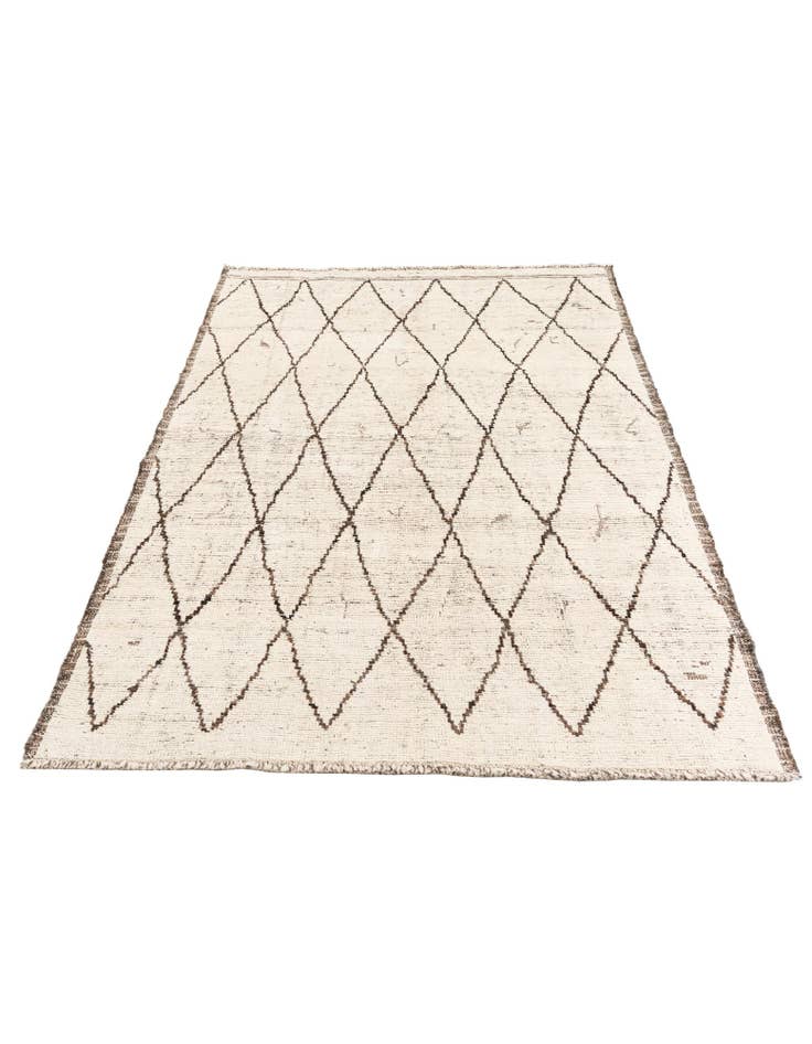 Detail image of 5' 4 x 7' 2 Hand Knotted Moroccan Wool Rug