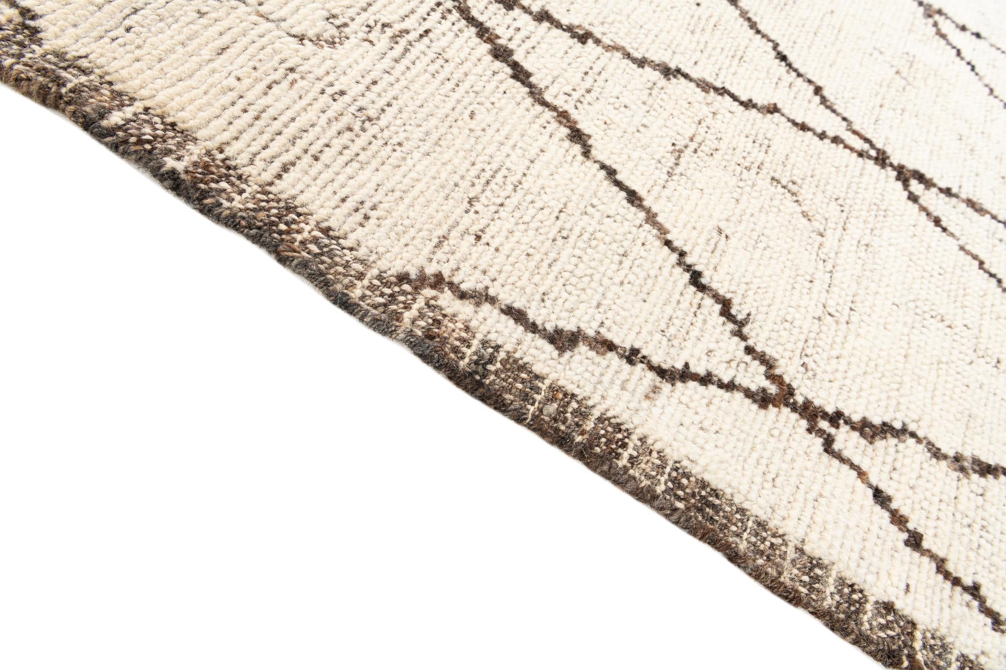 5' 4 x 7' 2 Hand Knotted Moroccan Wool Rug