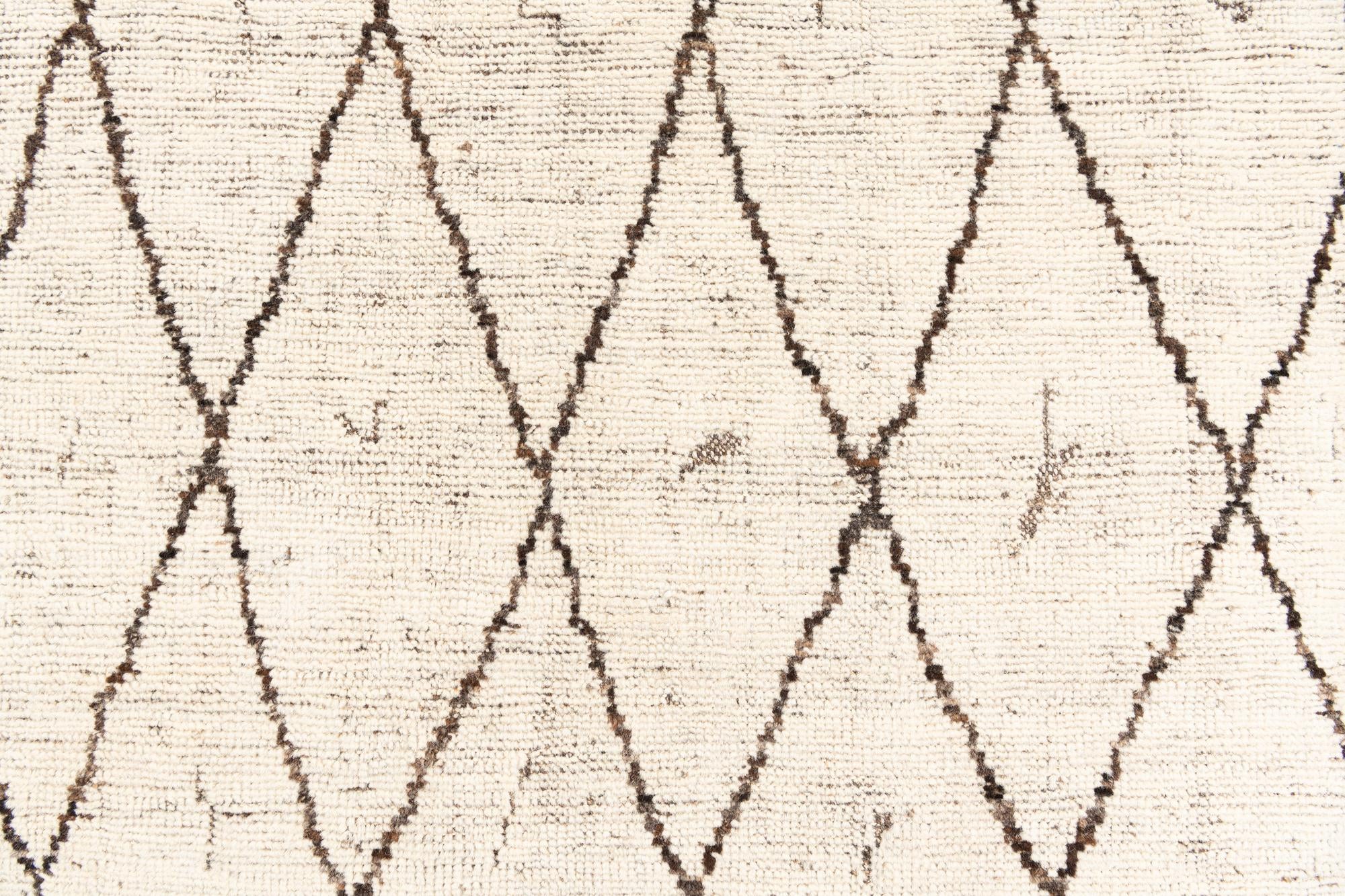 5' 4 x 7' 2 Hand Knotted Moroccan Wool Rug